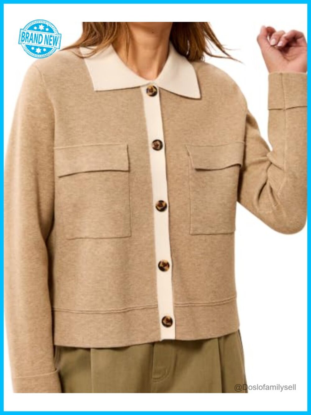 Tribal Long Sleeve Button Front Collared Cardigan Sweater